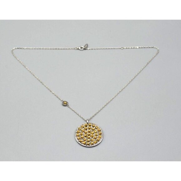Athomie Jewelry - Athomie Gold Spinning Bead Pendant Sterling Silver 925 DB Italy 6.75g 20" Chain